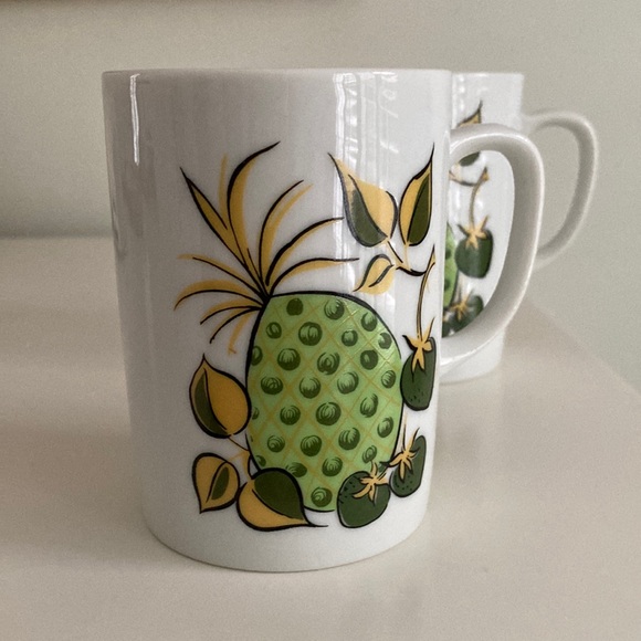 Creative Fine China Japanese Vintage Mugs Japan # 10 Cups Pineapple Strawberry - Picture 2 of 16